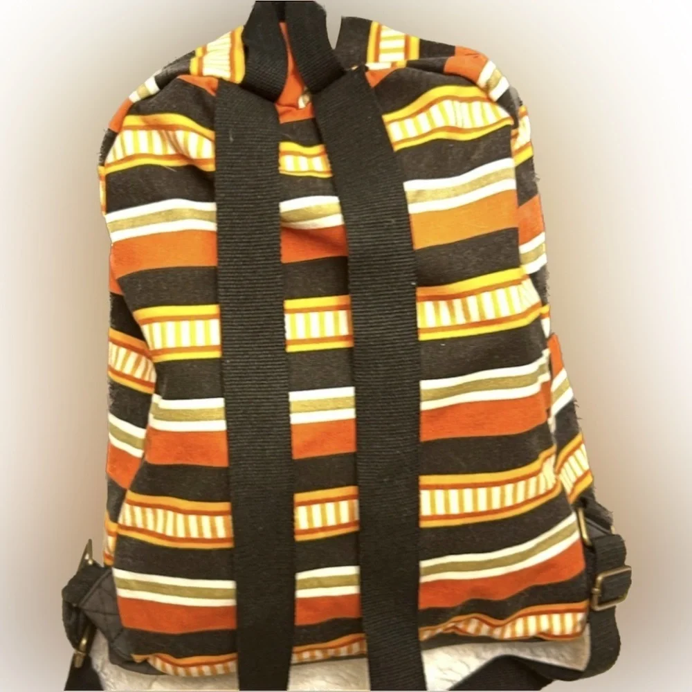 50%offw❤️ Tribal Aztec Pattern‎ Boho Backpack leather trim  tribal